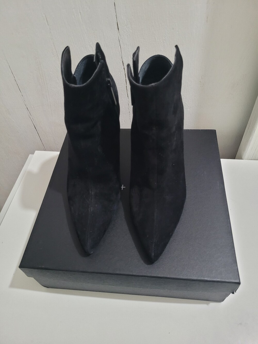 Kendall & Kylie Black Suede Pointed Ankle Booties
